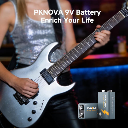 PKNOVA 9V 9 18 Count Pack Batteries Alkaline Volt Square Battery for Smoke Detector, Long-Lasting