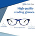 In Style Eyes Seymore Retro Bifocal Reading Glasses, Non-progressive, Adaptive Spring Hinges - Clear Rose, 2.0x