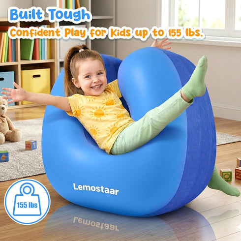 Inflatable Sensory Chair for Kids Toddlers, Soft Squeeze Seat for Kids with Autism & ADHD, Compression Rocking Chair