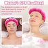 Spa Headband & Wristband Set for Washing Face - Soft Terry Cloth Bubble Hairband for Women, Hot Pink