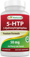 Best Naturals 5-HTP 50 mg Capsules, 120 Count, Supports Relaxation & Restful Sleep