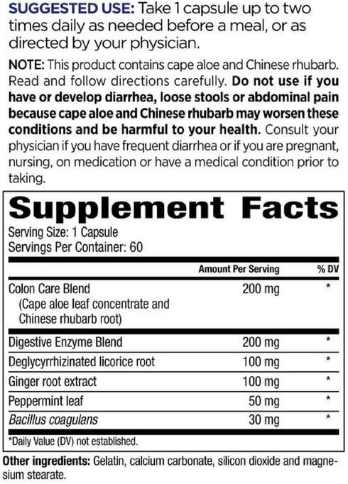 Ultimate Colon Care Formula - Digestive Support, Softens Stool, Reduces Gas & Bloating (60 Capsules)