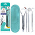 GuruNanda Professional Stainless Steel Dental Kit with Tongue Scraper, 4 Piece Set