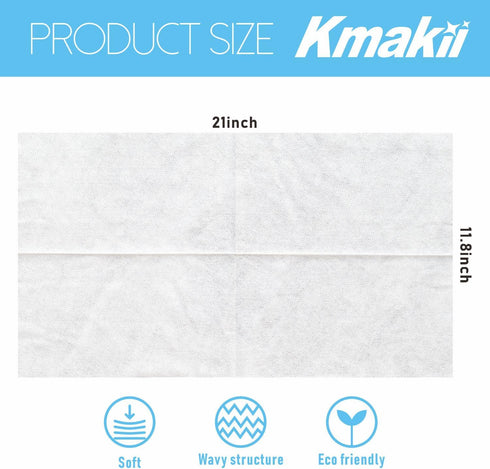 KMAKII 80 Pack Heavy Duty Disposable Dish Cloths, Reusable Cleaning Wipes Dish Rags for Kitchen, 11.8 x 21 inches -