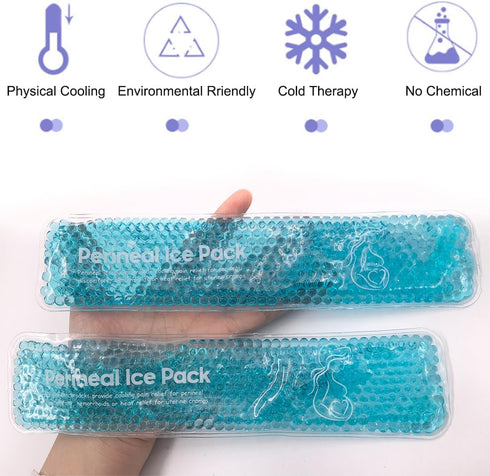 Reusable Perineal Ice Packs for Postpartum Pain Relief, Hot & Cold Pack for Women After Pregnancy, 2 Ice Packs