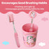 Lily's Home Kids Flashing Timer Toothbrush with Soft Bristles, Rising Cup & Cover - Fun 2-Min Light-Up