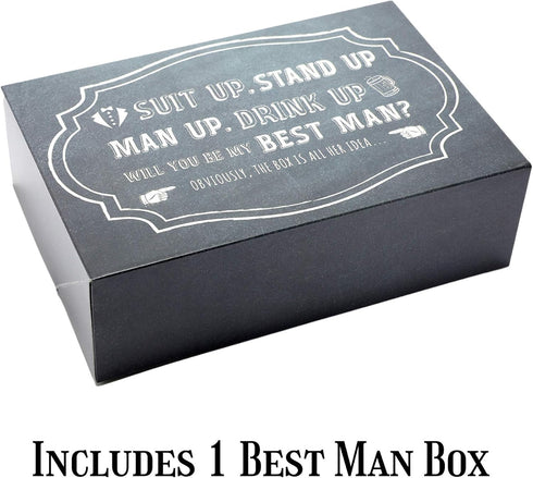 Pop Fizz Designs Proposal Gift Box – Chalkboard Style | Groomsman or Best Man Proposal Gift Idea