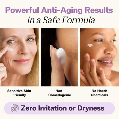 LilyAna Naturals Eye Cream for Dark Circles, Puffiness, Anti Aging Under Eye Cream for Sensitive Skin, 1.0 Ounce