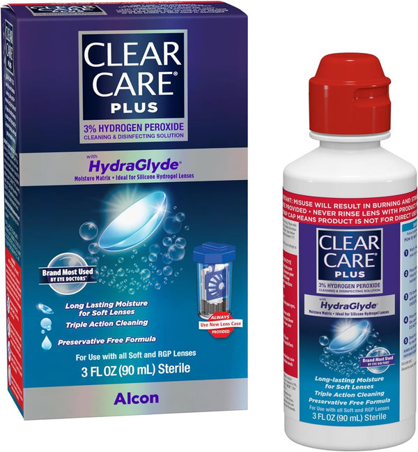 Clear Care Plus Cleaning Solution Travel Pack, 3 Fl Oz, No Flavor