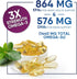 Fish Oil 2400 mg Triple Strength Omega-3 Supplement - Natural Support for Immune, Heart & Brain Health - Wild Caught,
