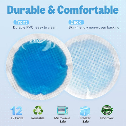 Tutmyrea Reusable Ice Packs for Injuries, 12 Pack Soft Small Gel Ice Packs for Kids, Cold Compress for Pain Relief