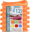 Hearth & Harbor Microfiber Cleaning Cloth, 12 Pack Washcloths, Orange Reusable Microfiber Towels for Cars