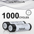 18650 Rechargeable Battery 3600mAh Button Top, 4 Pack 3.7V for Flashlights, Headlamps