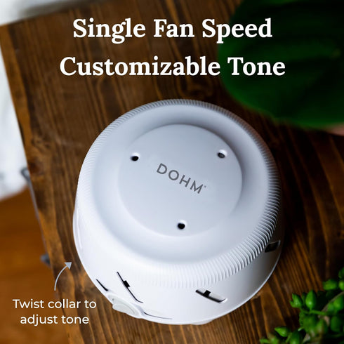 Yogasleep Dohm UNO White Noise Sound Machine (White) With Real Fan Inside for Non-Looping White Noise, For Travel