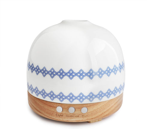 SLMIRACLE Luxurious Essential Ceramic Diffuser Round Aroma Diffuser 300ml Night Light Captivating Exquisite