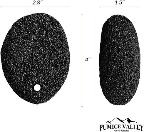 Pumice Stone - Natural Earth Lava Black for Callus/Corn Removal, Health Foot Care Tool