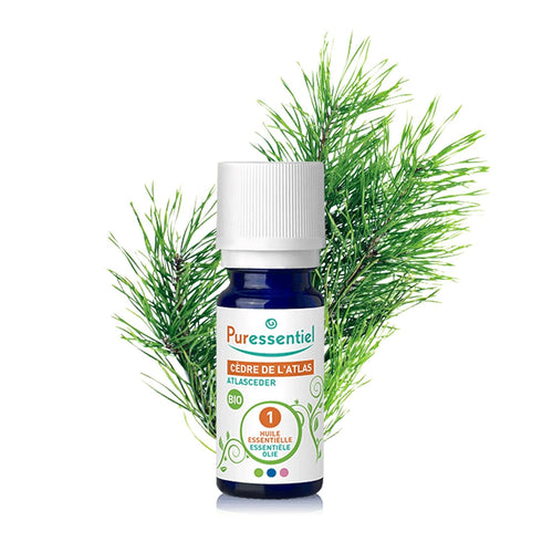 Puressentiel Organic Essential Oil - Naturally Derived Aromatherapy Products - Beneficial Essential Oils Made from Mother Earth - Eco-Friendly and Pure Ingredients - Atlas Cedar - 0.17 oz