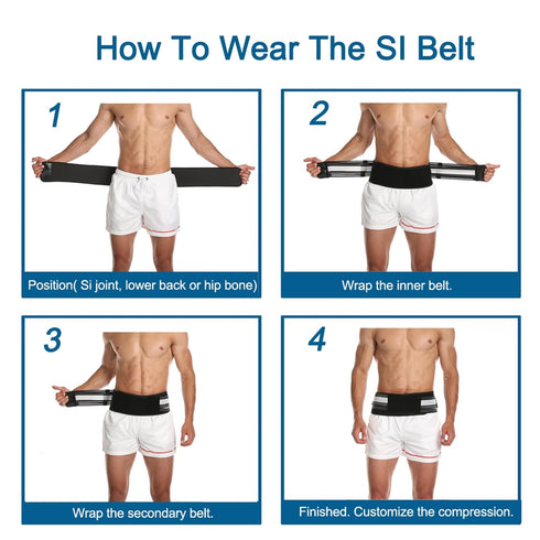 Paskyee Sciatica Belt, Sacroiliac Hip Band for Sciatic and Lower Back Pain Relief