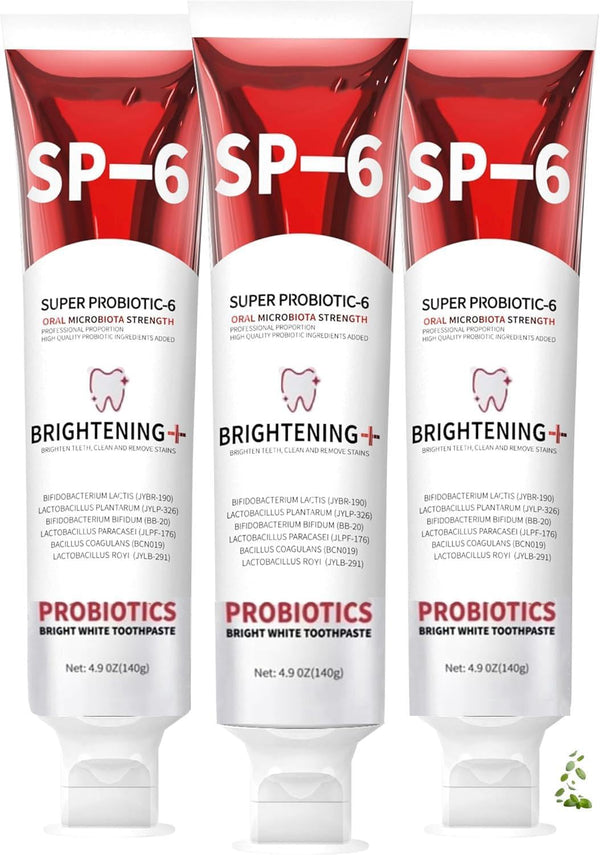Sp-6 Probiotics Whitening Toothpaste, Sp-6 Ultra Whitening Toothpaste, Enhanced Formula with Enamel-Safe,