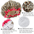 TCOTBE 4 Pieces Shower Cap for Women, Reusable Elastic Bath Caps with Double Waterproof Layers