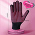 Teenitor 2 Pcs Heat Resistant Gloves with Silicone Bumps, Professional Mitts for Hair Styling, Rose Red