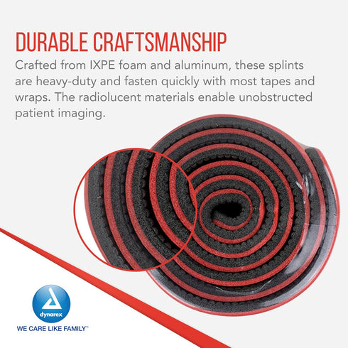 Dynarex Multipurpose ActiSplints - Reusable Waterproof First Aid Splints for Emergency Medical Supplies
