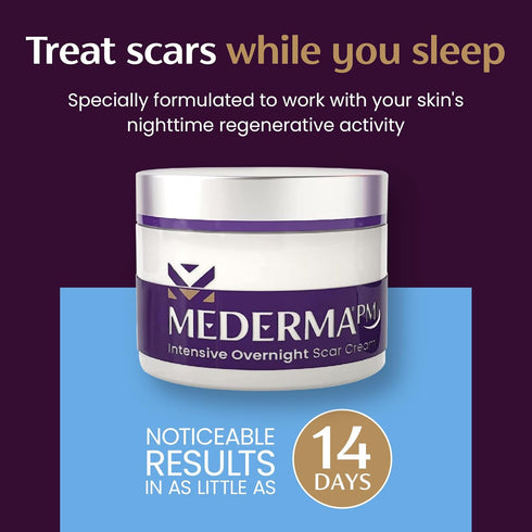 Mederma PM Intensive Overnight Scar Cream - Advanced Scar Treatment with Tripeptol, Works While You Sleep