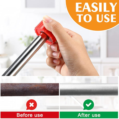 6 Pieces Copper Pipe Cleaners | Handy Sized Plumber Tube Cleaning Brush for Copper, 3 Sizes