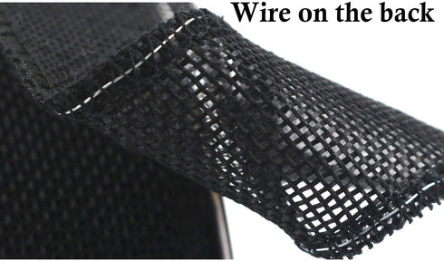 MEEDEE Black Burlap Wired Ribbon, 1.5 Inch, 10 Yards for Crafts, Gift Wrapping, and Home Decorating