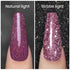 Reflective Glitter Gel Nail Polish, Diamond Violet Nail Polish, Sparkly Shiny Gel Varnish for Nail DIY at Home