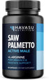 Saw Palmetto for Men with L Arginine Supplement - Hair Health & Male Support, 60 Male Pills with Plant-Based Ingredients