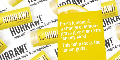 Hurraw! Lemon Lip Balm: Organic, Certified Vegan, Gluten Free, Non-GMO, 100% Natural, Made in USA