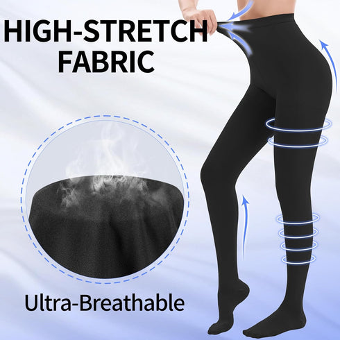 women,20-30mmHg Medical Compression Pantyhose for Graduated Tights,Opaque Closed Toe Compression Stockings,High Waist