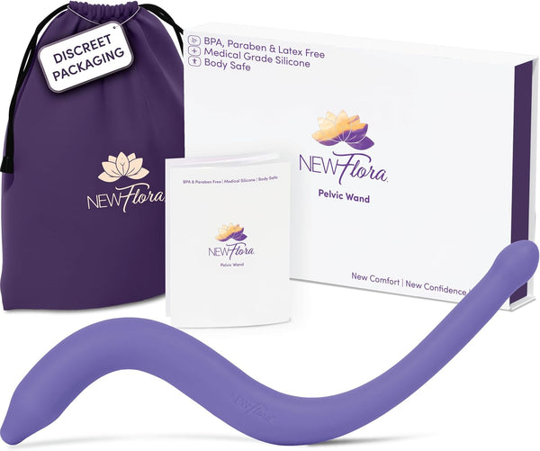 NewFlora Pelvic Wand Perineal Massage Wand for Women & Men, S Shaped Massager