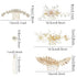 inSowni 36 Pack Gold Flower Leaf Bridal Wedding Hair Accessories, U-shaped Pearl Hair Pins, Rhinestone Clips