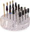 PANA Round Transparent Acrylic Nail Drill Bit Holder Display Organizer Stand - 12 Holes Clear for Manicure Tools (Drill