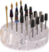 PANA Round Transparent Acrylic Nail Drill Bit Holder Display Organizer Stand - 12 Holes Clear for Manicure Tools (Drill