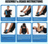 Magic Back Support Stretching Device, Back Massager for Bed & Chair, Multi-Level Lumbar Support, Black/Blue