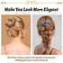 inSowni 6 Pack Luxury Sparkly Glitter Flower Leaf Rhinestone Hair Side Combs, French Twist Slides Hairpins