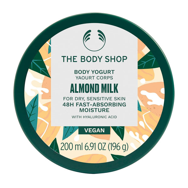The Body Shop Almond Milk Body Yogurt - 48hr Moisturizer for Sensitive and Dry Skin, 100% Vegan, 6.98 Fl.Oz