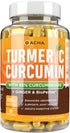 DACHA Turmeric Curcumin Supplement, 2250mg, Joint Support with Black Pepper Ginger, 95% Curcuminoids Capsules