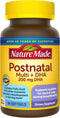 Nature Made Postnatal Multivitamin + DHA 200 mg, 60 Softgels - Vitamins & Nutrients for Breastfeeding Moms & Babies,