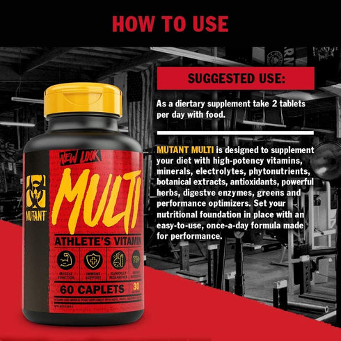 Mutant Multi, High Potency Vitamins with 75+ Ingredients, Specifically Formulated for Heavy Lifting, 60 Tablets