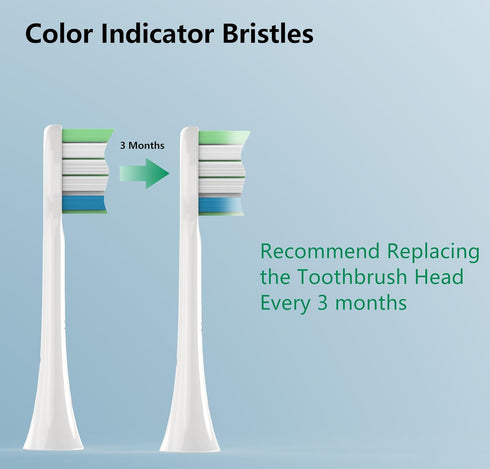 Toothbrush Replacement Heads, 8 Pack, Compatible with Philips Sonicare Electric Brush Head for Optimal Plaque Control