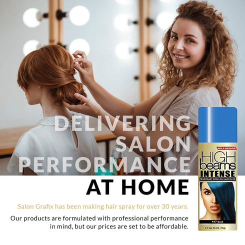 Salon Grafix High Beams Intense Temporary Hair Color Spray, Blue, 2.7 oz, Unisex