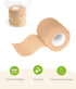 FriCARE Self Adhesive Bandage Wrap, Medical Tape, 2 Inches x 5 Yards, 6 Rolls, Tan, FSA/HSA Eligible