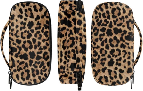 Cheetah Print Diabetic Supplies Bag - Lightweight Insulin Storage Case for Diabetes Testing Kit & Blood Glucose Monitor