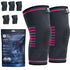 Pro Gear Labs Knee Compression Sleeves for Men & Women 2-Pack Black Knee Brace for