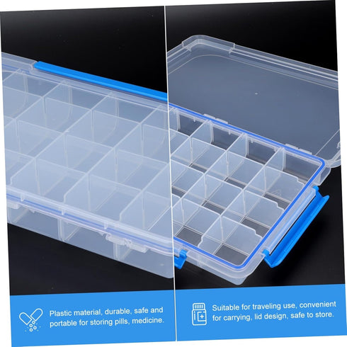 Space-Saving Medicine Stickers for Pill Box Travel-Friendly Pill Organizer Lightweight Grid Plastic Jewelry Storage