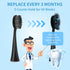 Replacement Toothbrush Heads for Burst Sonic Toothbrush, Soft Charcoal Bristles for Deep Clean, Black, Pack of 5